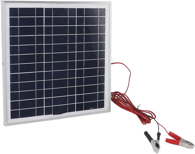 50W Solar Panel High Efficiency Monocrystalline Silicon Solar Panel with Battery Clips for Camping Hiking Outdoor Charging for RV Vehicle