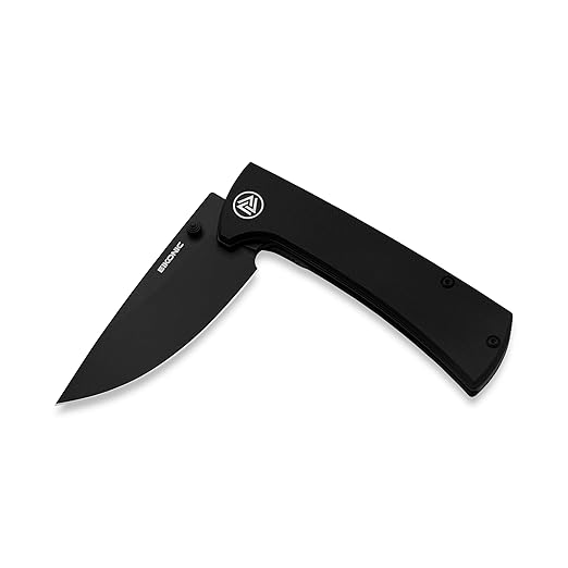 EIKONIC Knives Ramon Chaves RCK9 Folding Knife 3.06 D2 Black Stonewashed Drop Point Plain Blade Black G10 Handles Liner Lock - 100BB