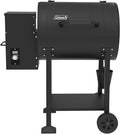 Coleman Cookout 700 Pellet Grill with 690-Sq. In. Total Cooking Surface 2-Wheel Cart and Shelf Storage in Black Durable Pellet Smoker Grill for Grilling Roasting Baking Roasting and Smoking