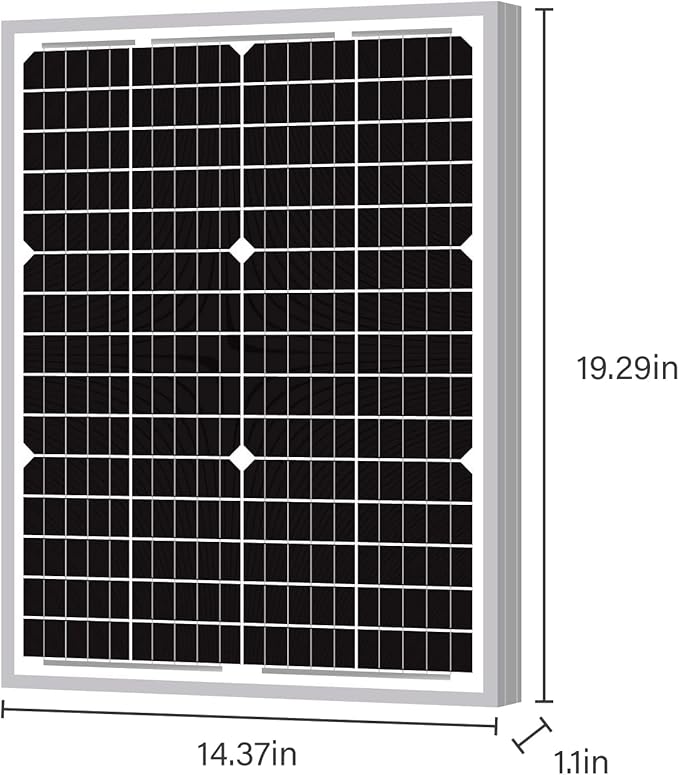Newpowa 30 Watts 24V Waterproof Off Grid Solar Panel Kit Battery Trickle Charger Maintainer for Boat Car RV Motorcycle Marine Automotive 24V System