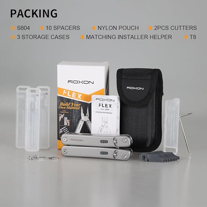 Roxon S804 Flex Multi tool Open-Source Modular Design and Customizable Multitool for Everyday Carry (EDC) Hobbies &amp Outdoors