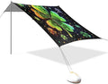 St Patrick's Clovers Glowing Beach Tent Sun Shelter Set UPF50+ UV Protection 10.5 x 9.19 FT Camping Shade Canopy with Sandbags Sand Anchors Carrying Bag and Others