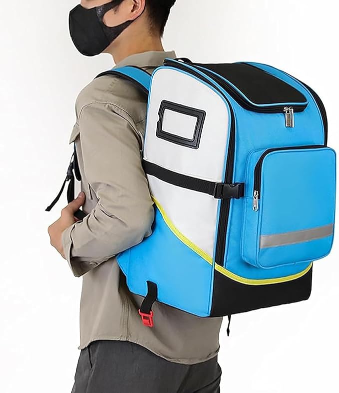 Emergency Medical Backpack Empty First Responder Bag Trauma Backpack Empty for EMT Paramedic Nurses Tactical Medics(Blue48 * 33 * 25CM)