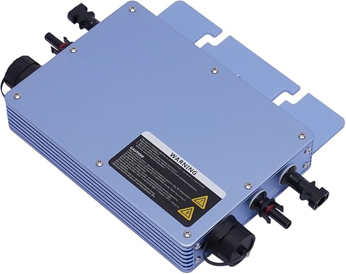 600W Solar Micro Inverter 110V Grid Tie Solar Inverter with MPPT Technology Sine Wave Inverters DC 22-50V Input AC 110V Output for 30V or 36V Solar Panel LCD Display 8.39 x 2.28 x 9.84 in