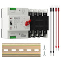 AC110V/120V 100Amp Automatic/Manual Transfer Switch 4P 50/60Hz 4Poles Mini ATS Auto Dual Power Switch Automatic Changeover Fast Transfer for Home Generator Soalr Rv and Lv Power