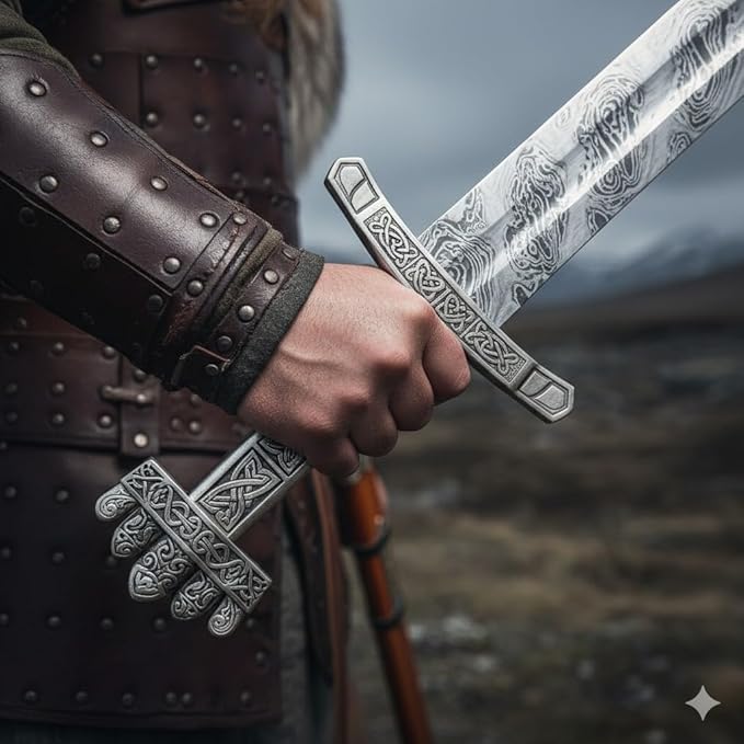 Custom Handmade Viking Sword High Carbon Steel 5160 Blade with Leather Scabbard and Gift for him