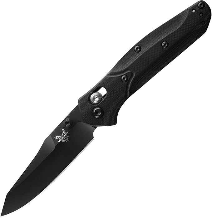 Benchmade - Mini Osborne Every Day Outdoor Folding Knife Reverse Tanto Blade with Black G10 Handle (945BK-1)
