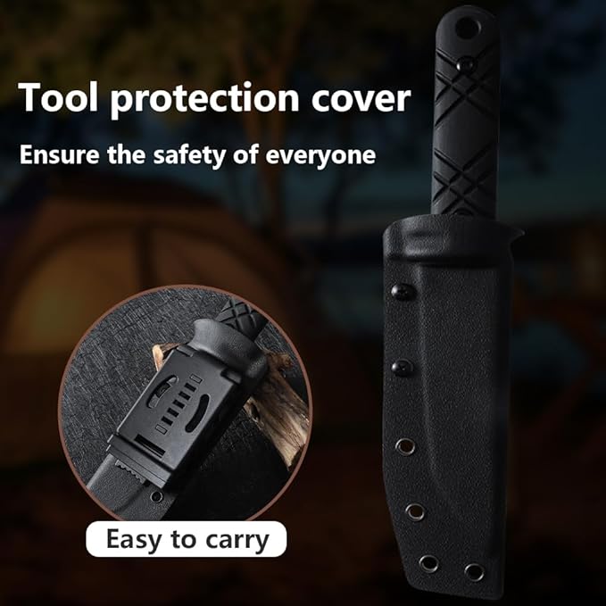 Fixed-Blade Knife with 14C28N Steel 5.03-Inch Blade &amp Kydex Sheath – The Ideal Choice for Outdoor Knives &amp Tools in Camping Fishing &amp Hiking Gear. (sharp blade)