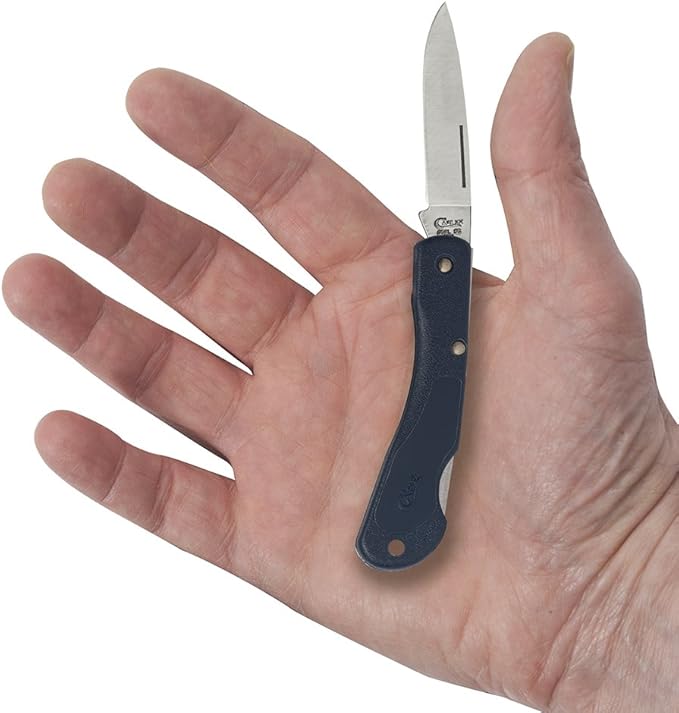Case XX WR POCKET KNIFE BLUE HANDLED MINI-BLACKHORN ITEM 2392 LENGTH CLOSED 3 1/8 INCH (LT1059L SS)