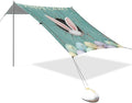Beach Canopy with Windproof Ropes &amp Sandbags Beach Tent Sun Shade Sun Shelter for Camping Trips Fishing Backyard Fun or Picnics Happy Easter