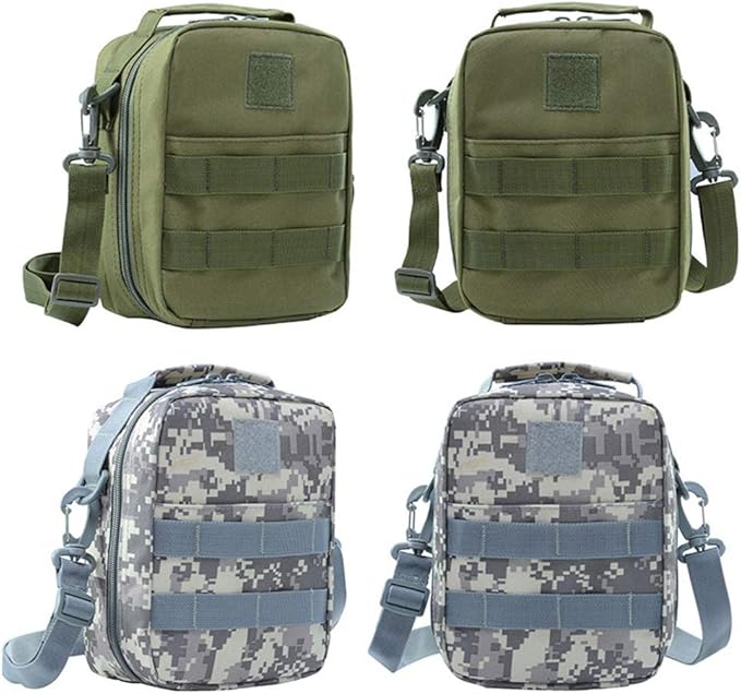 Outdoor Sports Airsoft Gear Molle Assault Combat Hiking Bag Accessory Camouflage Kit Pack Tactical Medical Pouch - Green