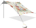xigua Easter Bunny Beach Tent Sun Shelter with Carrying Bag - Silver Coated Oxford Fabric Beach Canopy for Beach Camping Fishing - Includes Windproof Ropes Sandbags &amp Stakes