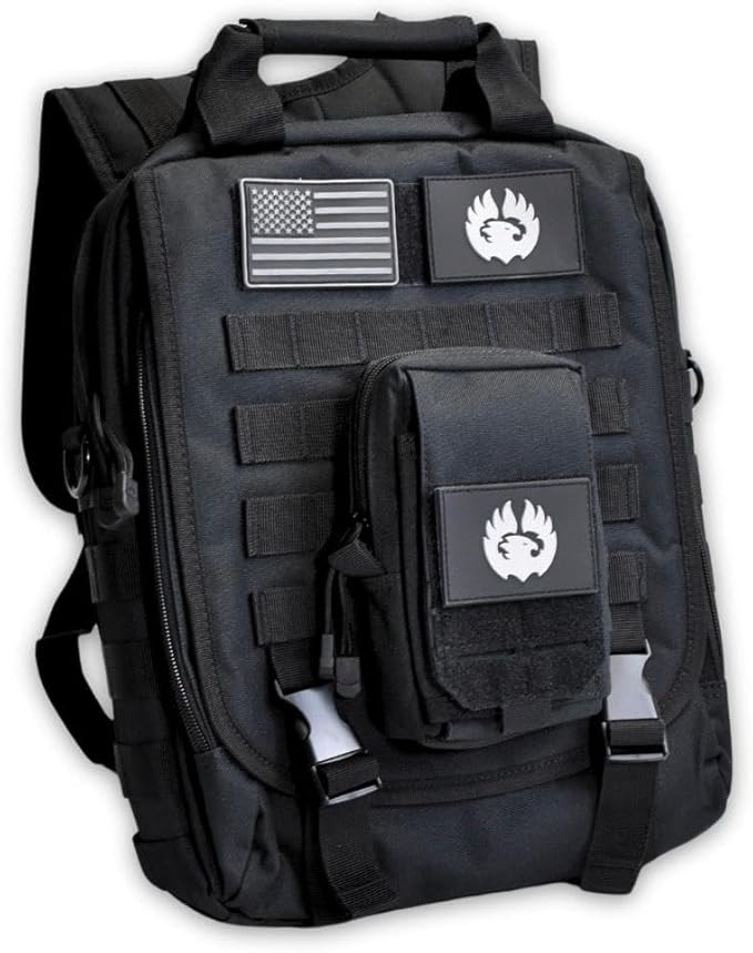Torch Molle Admin Pouch EDC Waist Pack Phone Holder Tactical Tool Holster Gadget Organizer Utility Pocket (Black)