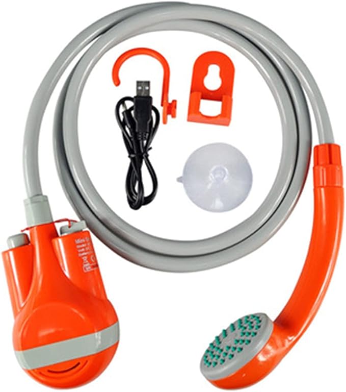 KSTYLE Portable Showers Camping Shower Camping Shower with Submersible Pump Portable Outdoor Shower Water Pump for CampingOrange