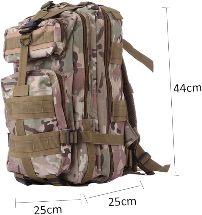 Yardwe Camouflage Backpack for Men Outdoor Hiking Bag Small Rucksack for Trekking Camping and Travel Multiple Compartments for Easy Organization