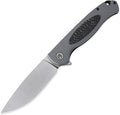 Petrified fish PFB03 Stamp Pocket Knife 3.58 D2 Satin Blade 4.79 oz G10 Handle Flipper Liner lock Folding Knife (Gray &amp Satin)