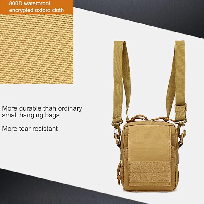 Small Canvas Messenger Bag Tactical Shoulder Bag Crossbody Casual Pack Waist Pack (Jungle Digital)