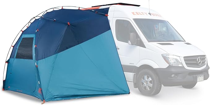 Kelty Highroads Overlanding Shelter - Universal Mount Car Camping Tent with Large Zippered Entry Aluminum Frame Adjustable Walls and Windows UV Protection Rainproof Stuff Duffel Included 2024