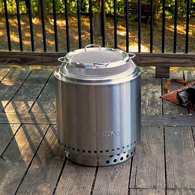 Solo Stove Ranger Backyard Bundle | Smokeless Fire Pit Kit Ideal for 2–4 People | Includes Stand Shield Lid Shelter | Portable Wood Burning Removable Ash Pan Stainless Steel