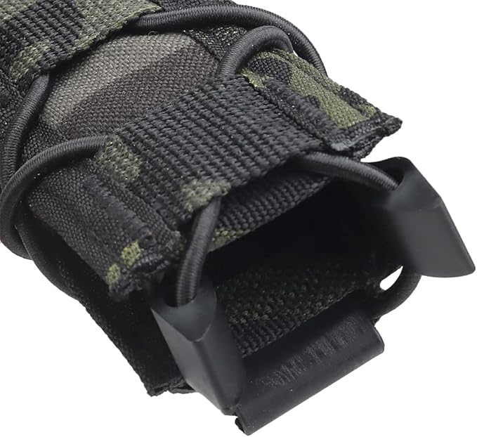 Tactical 9MM Mag PouchMolle Pistol Single Flashlight Magazine Pouch for Torch Holder Hunting Holster Shooting Airsoft (Pack of 2)