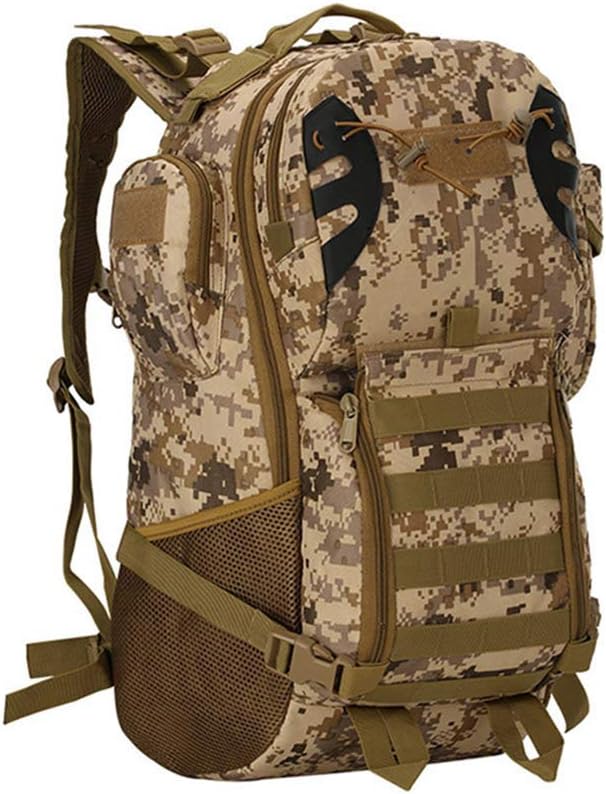 Outdoor Sports Pack Hiking Bag Tactical Rucksack Camo Knapsack Combat Camouflage Tactical Molle 45L Backpack