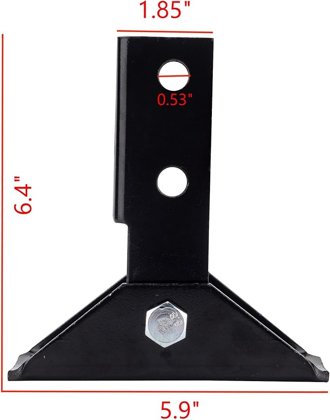 4-Pack Heavy Duty 180 Degree Turn Joint Connector BracketsBase for All 1-5/8 Strut ChannelSolar Panel Bracket for 3-Way Channel Cross Section.(Black)