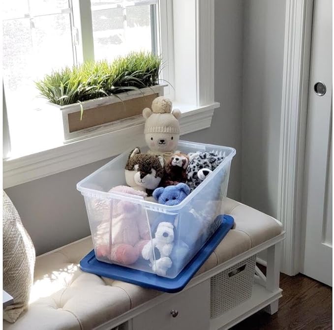 56Qt Clear Storage Tote
