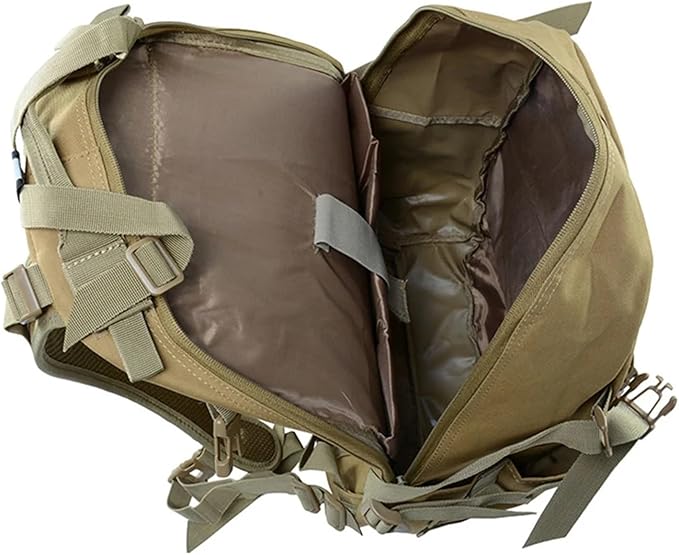 Genérico Compatible For Camping Backpack Men's Bag Travel Bags Tactical Climbing Rucksack Hiking Outdoor Reflective Shoulder(Black B)