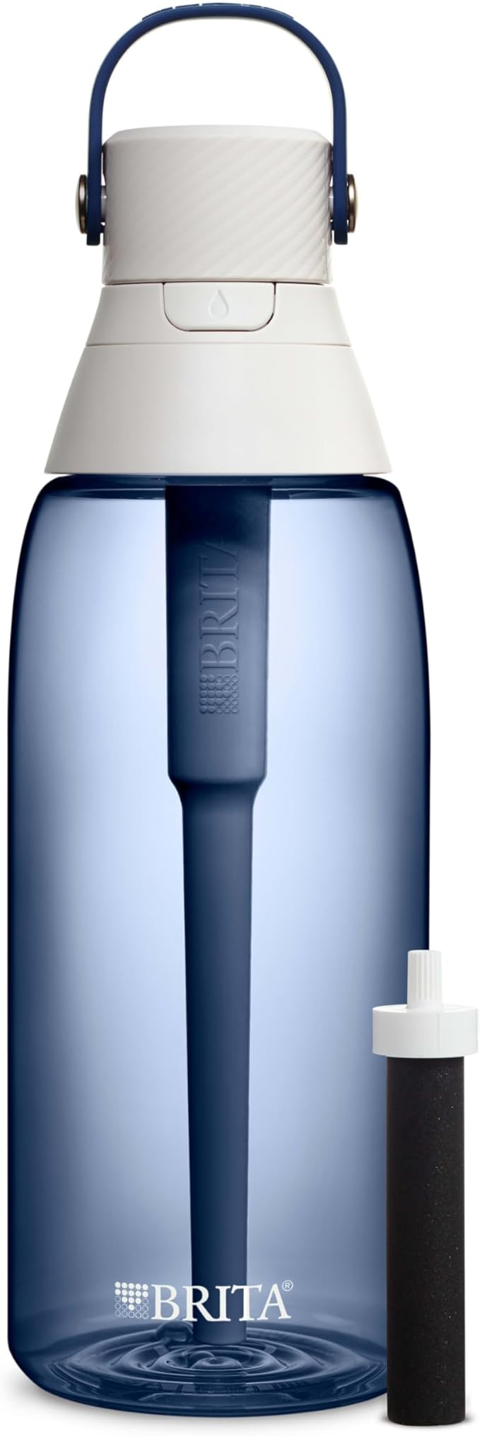 Brita Hard-Sided Plastic Premium Filtering Water Bottle BPA-Free Reusable Replaces 300 Plastic Water Bottles Filter Lasts 2 Months or 40 Gallons Includes 1 Filter Night Sky - 36 oz.