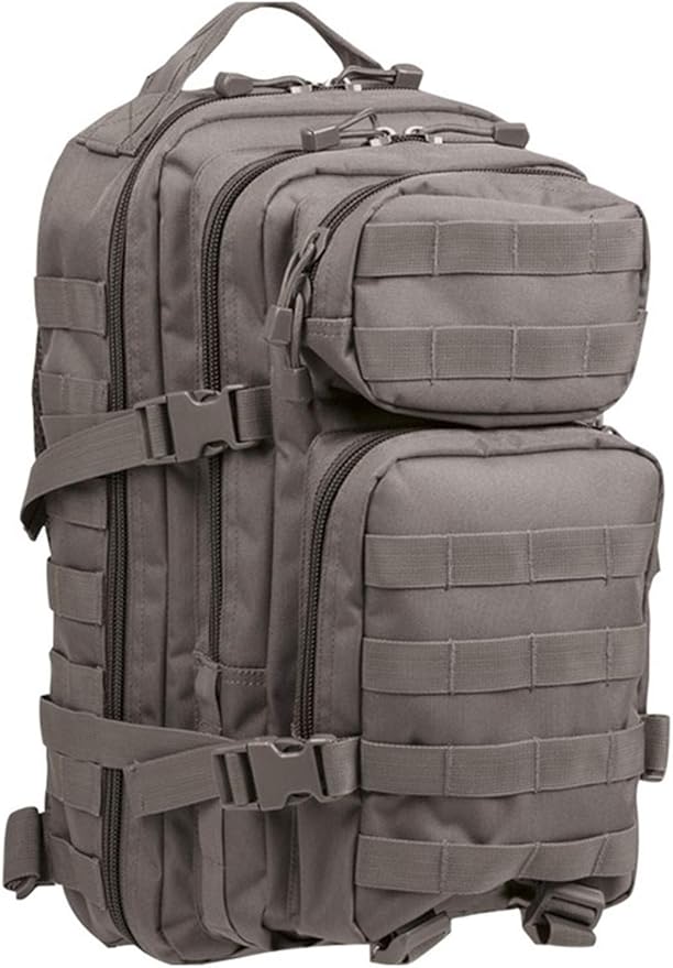 Mil-Tec Unisex Assault Pack - Rugged Durable Lightweight Ergonomic Versatile Tactical Outdoor Camping Hiking Backpack with Adjustable Padded Shoulder Straps &amp MOLLE Loops Urban Gray 20L
