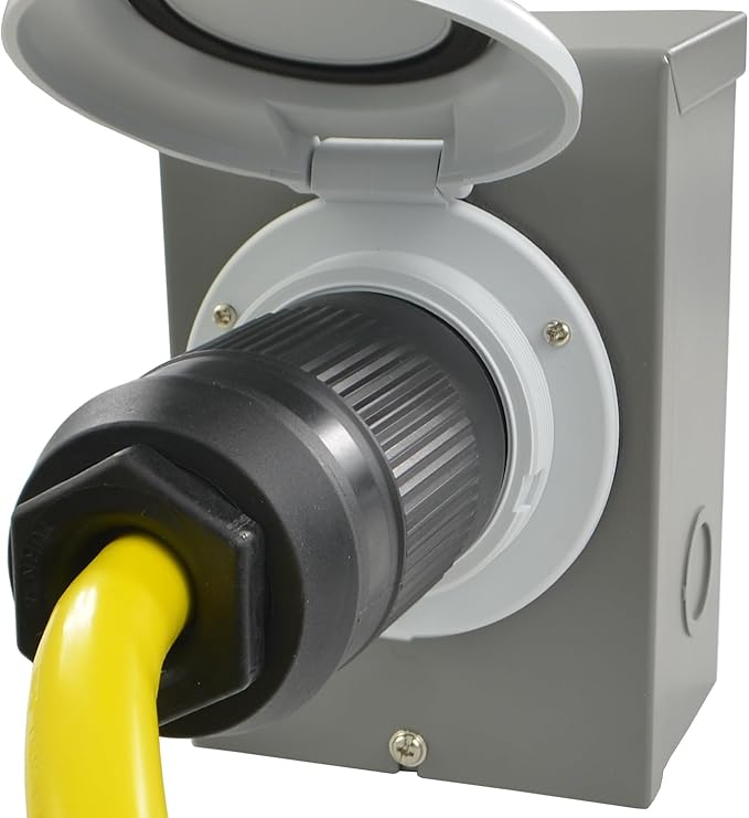 Conntek Transfer Switches Cord/Temp Power Cord L14-30P 30-Amp 4 Prong Twist Lock Plug to CS6364 50-Amp Twist Lock Female