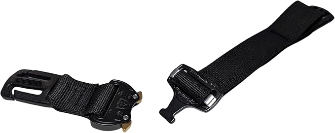 Made in USA Replacement Backpack MOLLE Sternum Chest Strap with Cobra Buckle (Black 1 Webbing)