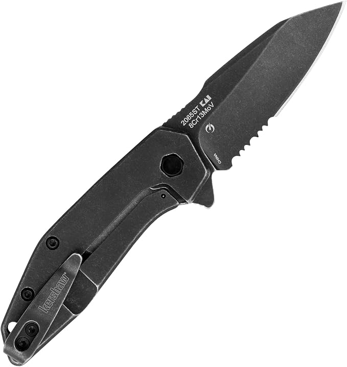 Kershaw Blur S30V Pocket Knife 3.4 Inch CPM S30V Stainless Steel Recurve Plain Edge Blade EDC with Assisted Opening USA Made Reversible Pocketclip Everyday Carry Pocket Knife for Men and Women