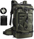 Tactical Backpack Military Molle Hiking 36-55L travel casual sporty outdoor duffel bag green (40L) rain cover