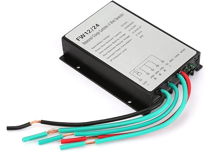 Wind Turbine Generator Charge Controller Regulator Model FW12 24 - Integrated Rectifier and Brake Circuit IP67 Automatic Battery Charging Management for Wind Turbines