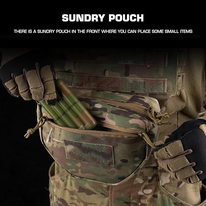 Tactical Sub Pouch Hunting Vest Fanny Pack Belly Bag Airsoft Vest Drop Underbelly Storage