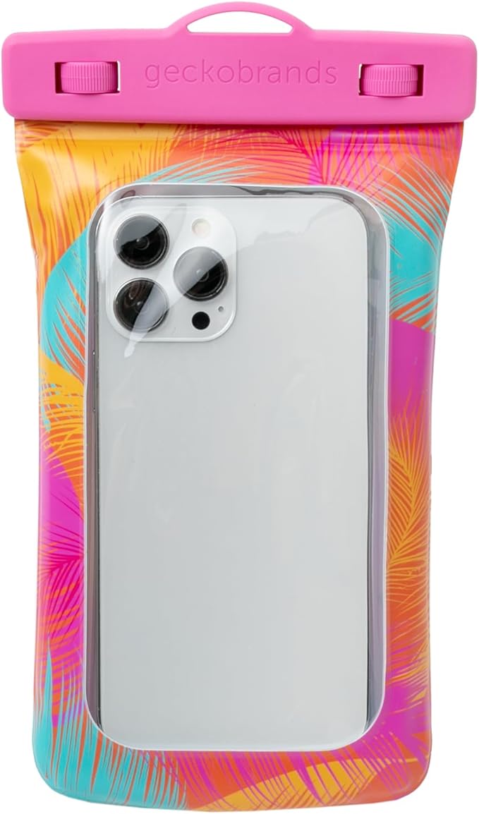geckobrands Float Phone Dry Bag - Waterproof &amp Floating Phone Pouch – Fits Most iPhone and Samsung Galaxy Models
