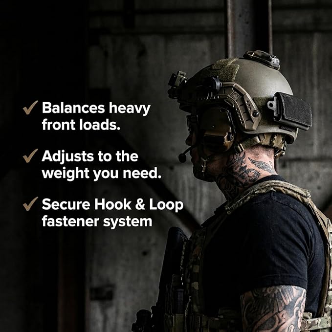 DLP Tactical NVG Counterweight Kit Fast ACH MICH OPS Core Crye AirFrame Team Wendy Helmets | Adjustable Balance with 5 Removable Weights | Helmet Stability Comfort During Night Vision