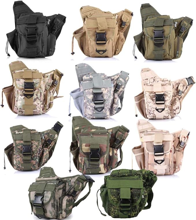 Sunnystacticalgear Outdoor Sports Hiking Sling Bag Shoulder Gear Pack Chest Range Bag Molle Camouflage Tactical Versipack - A-Tacs FG