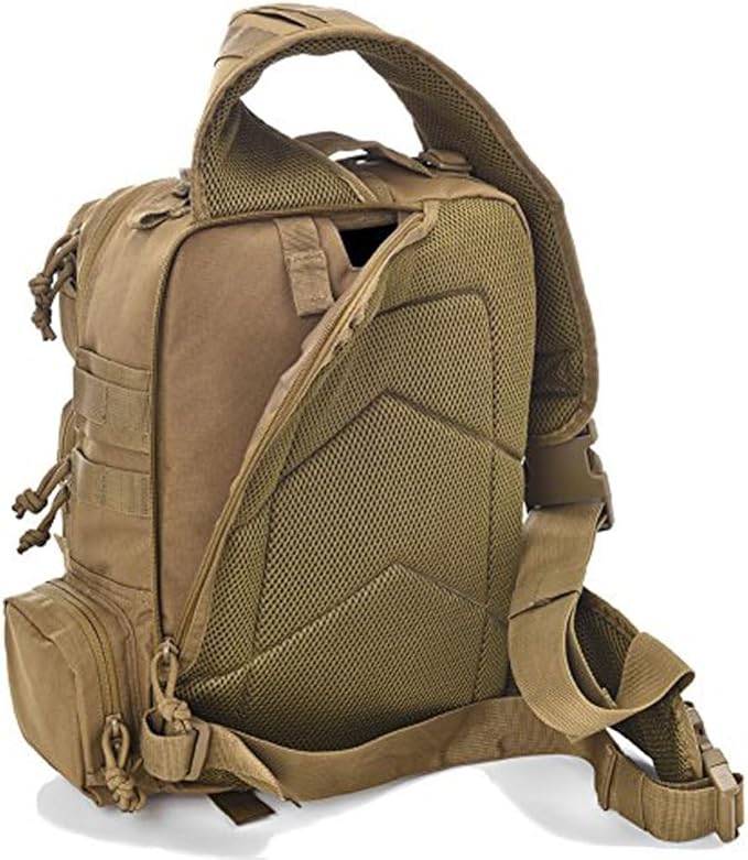 REEBOW GEAR Tactical Sling Bag Military Style Single Shoulder Sling Pack (Style 03-Tan)