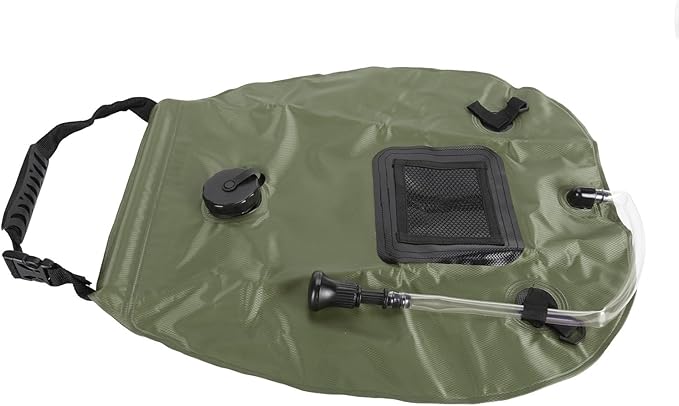 SUNGOOYUE Solar Shower Bag with Back Thermometer Portable Camping Shower Bag 20L Water Storage for Tanning Use PVC Material