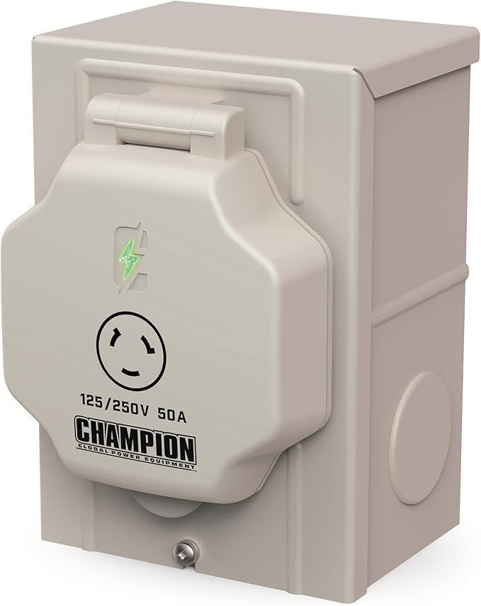 Champion Power Equipment 50A 125/250V Power Inlet Box