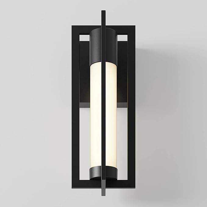 artika Walt 9W LED Outdoor/Indoor Wall Light Matte Black - 600 Lumens Tunable White Technology 3000-4000-5000 Kelvin Made of Steel No Bulb Required