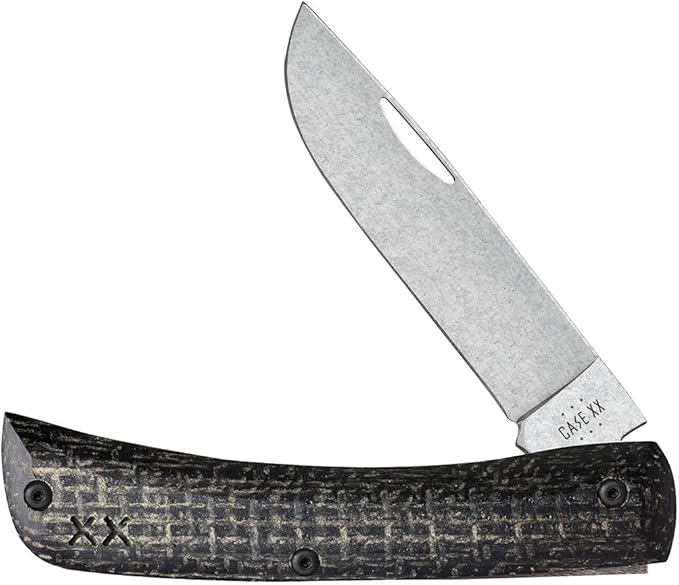 Case XX WR Pocket Knife Crossroads EDC Sod Buster Jr Black Micarta S35VN Blade Item #66382 - (XR10137 S35VN) Length Closed: 3 5/8