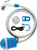 Z/bluePortable Outdoor ShowerHandheld Shower HeadSmall and LightEasy to CarrySimple to UseSuitable for Outdoor Camping ShowerPet WashingCleaning Basket