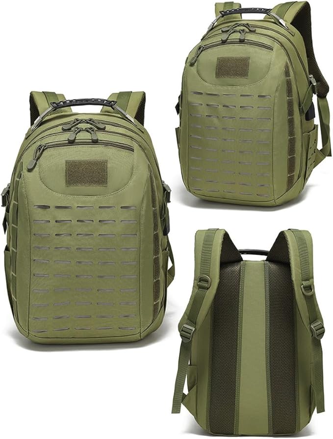 Military Tactical Backpack for Men Military Molle Pack Daypack 3 Day Assault Pack Rucksack Bag (Military Green)