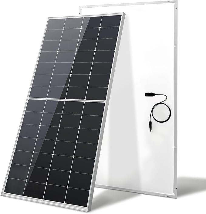 200 Watt Solar Panel HPBC 225w Solar Panels 25.5% High-Efficiency Solar Cell rv Solar Panels IP68 Rate for Home Off-Grid System Roof RV Boat Marine Trailer Farm(HPBC 225w)