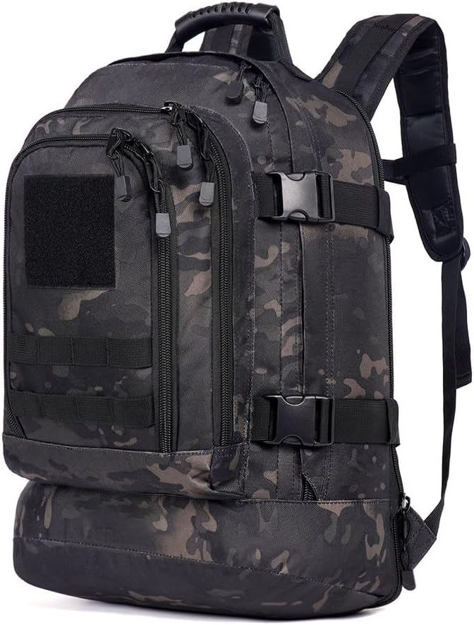 Tactical Military Backpack for Men 45L Gym Backpacks Outdoor Bag Large MOLLE Daypack for Rucking Hiking Fishing Camping (BCP)