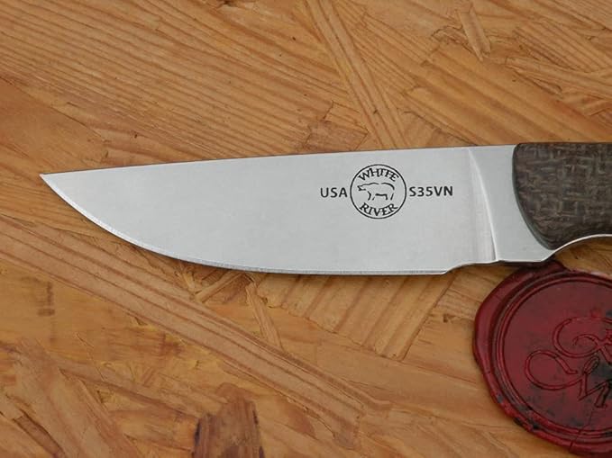 White River Small Game Natural Burlap Micarta Handle