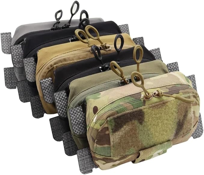 Tactical Vest Plate Carrier MOLLE Adapt Admin Panel Pouch Chest Expansion Sub Bag Utility Map Pouch Airsoft Vest